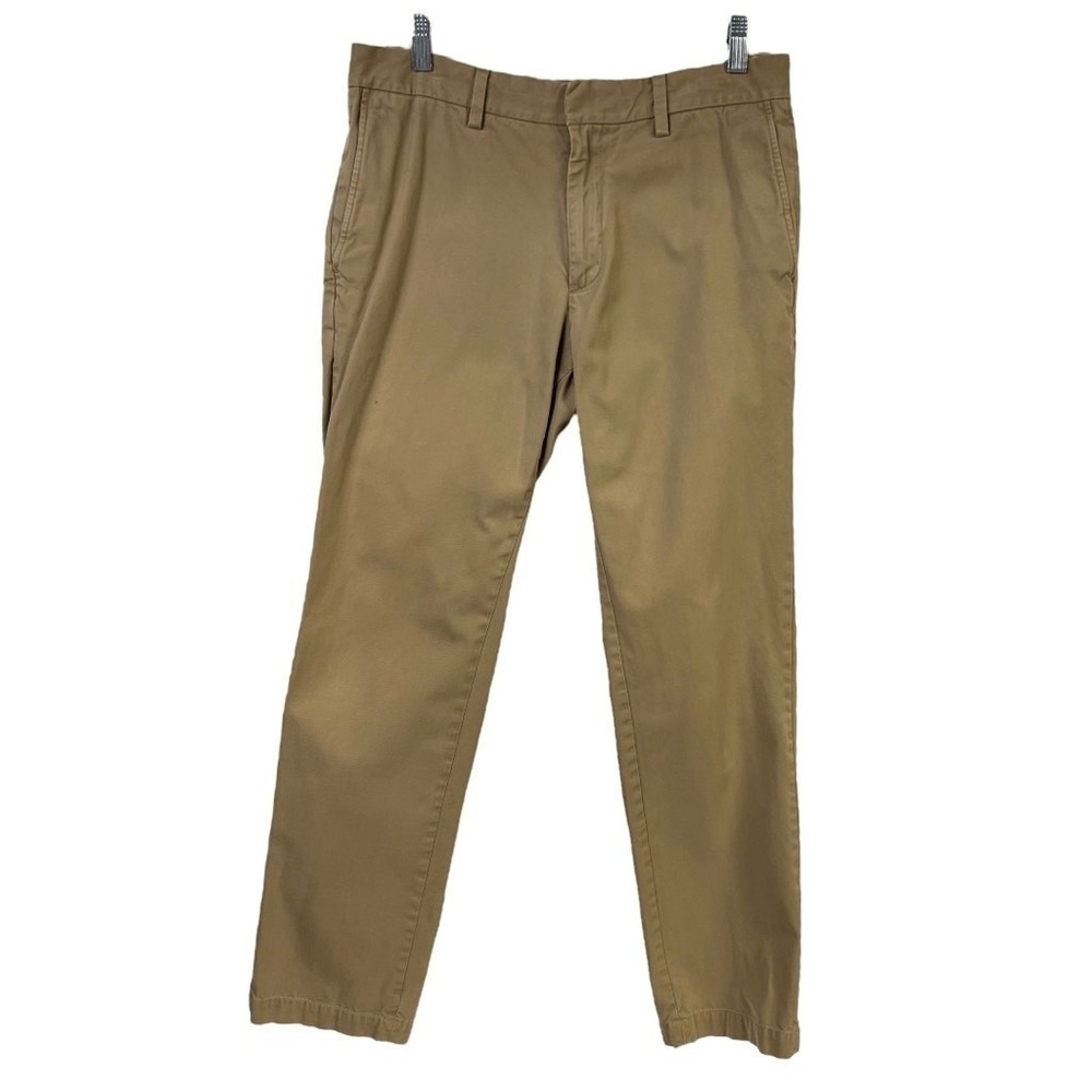 Banana Republic Emerson Chino Pants Men 32x32 Tan Straight Leg Cotton‎ Khaki